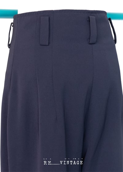 深藍色高腰西裝褲9