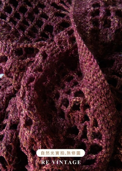 酒紅鉤花暖光透膚罩衫外套14