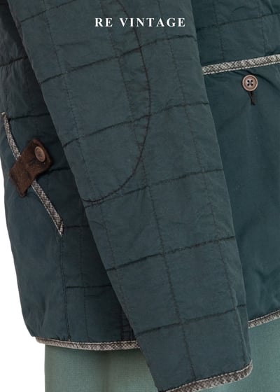 重磅水洗迷幻格紋硬挺夾克19