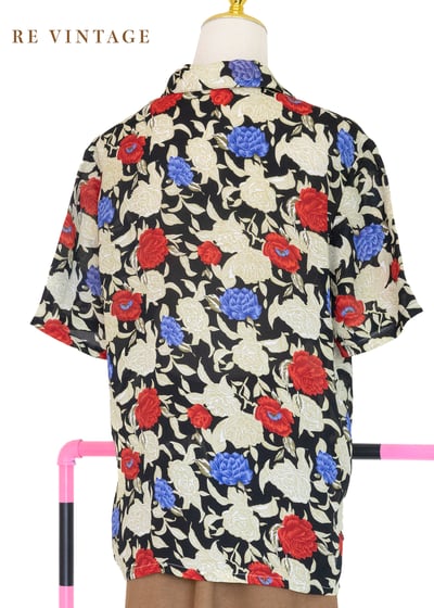 午夜牡丹華麗花火短袖上衣9