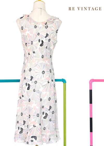 春夏糖粉花開雪紡洋裝14