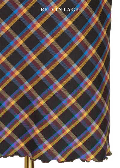 蘇格蘭的落日餘暉暖調格紋抽繩裙（24-30"）9