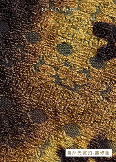 Yellow Brown Gradient 漂亮燒絨小花洋裝/長版背心19