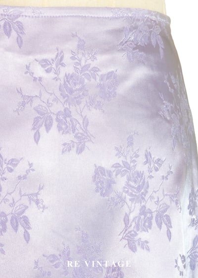 套裝短裙 - 淡雅夢幻冰紫色花卉圖騰短裙 (26")9