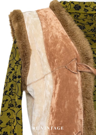 Caramel Field 焦糖色毛絨交錯背心5