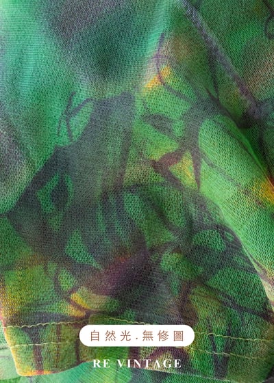 綠風迴旋筆觸網紗上衣13