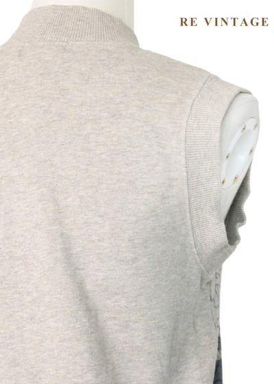 灰藍の浪花米棕色背心10