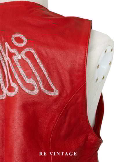 Multi Flame 火焰紅皮革背心11