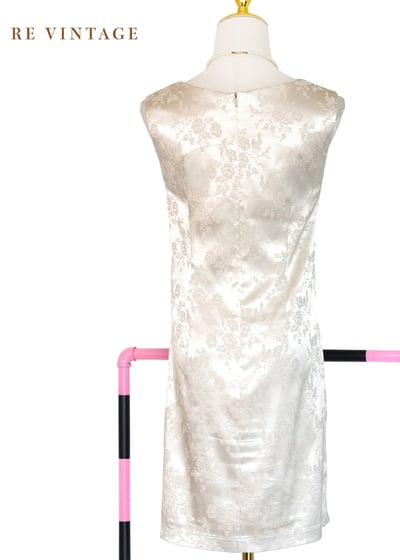 Champagne flower 緞面迷你洋裝10