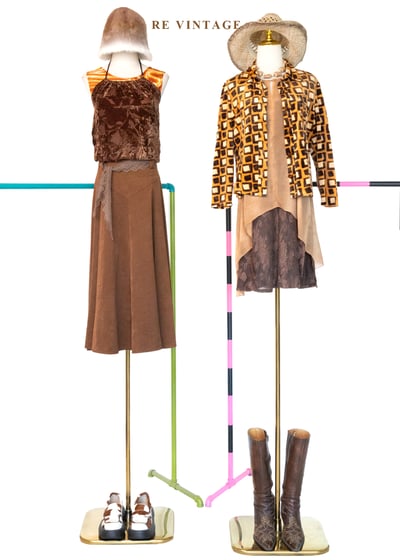 質感單品 - 楓糖餘暉Ｖ字大圓裙（27"）2