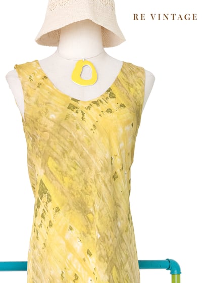 蜂蜜野草扎染畫布洋裝3