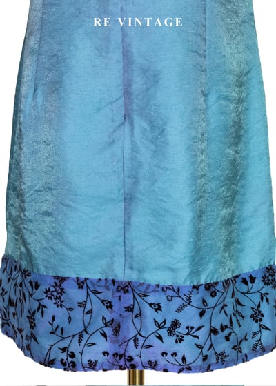 翡冷翠的湖光方領小色花拼接洋裝12