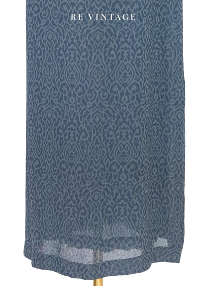 高貴圖騰藍綠色長裙（25"）4