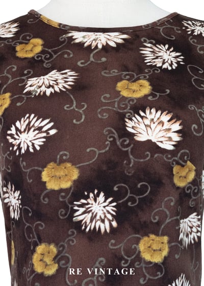 Mocha 雙色小花迷你短洋裝5