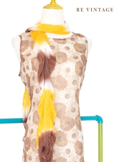 滿圖花花摩卡宗透膚雪紡長洋裝3