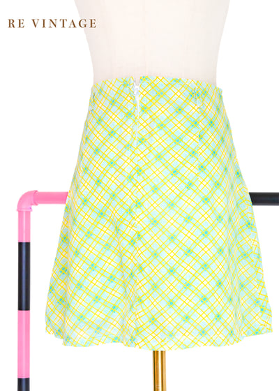 套裝裙子 - 檸檬汽水菱格紋短裙（25"）5