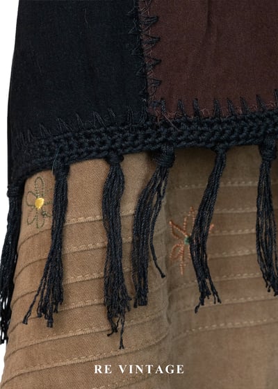 流浪地圖 - 個性拼接流蘇上衣6