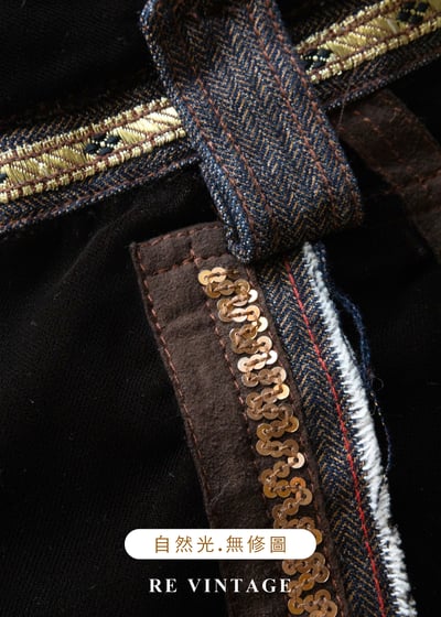 深棕色金線序章絨布短褲（26"）14