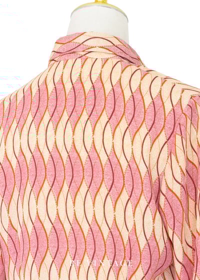 雙色粉紅波紋長袖襯衫8