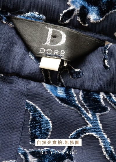 湛藍天鵝絨花蔓影短裙9