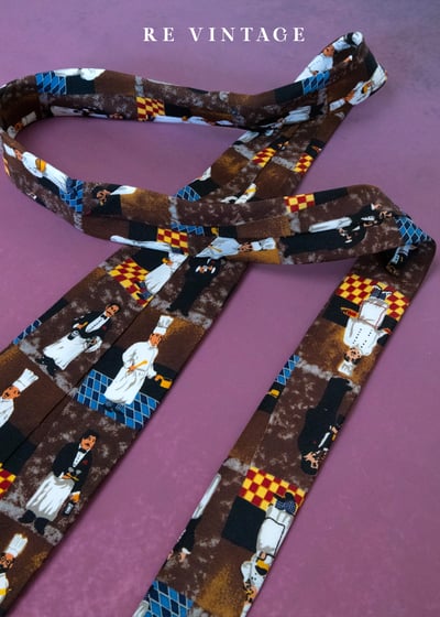 主廚的秘密餐桌工作職人印花領帶9