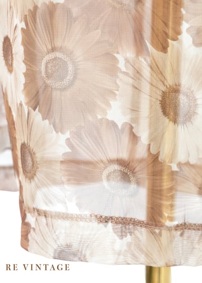 滿圖花花摩卡宗透膚雪紡長洋裝10