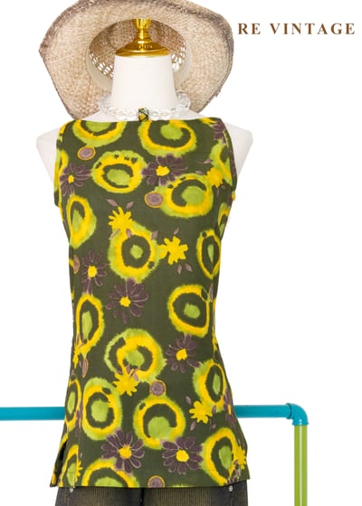 嬉皮花朵自由奔放長版背心1