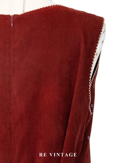 深深紅棗燈影復古長洋裝14