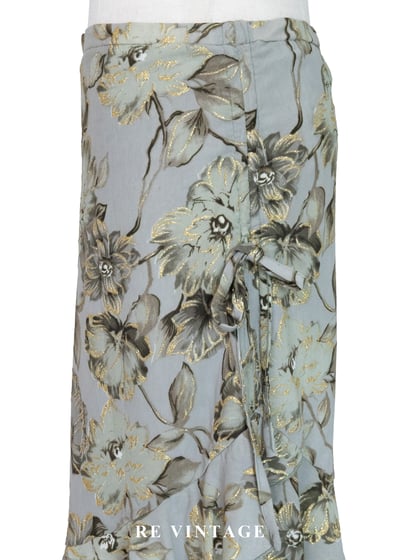 套裝裙子 - 金色午後的華麗金線勾勒花卉裙（26-29"）8