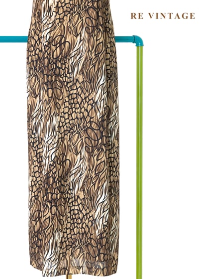大地色墨跡迷宮藝術筆觸長洋裝4