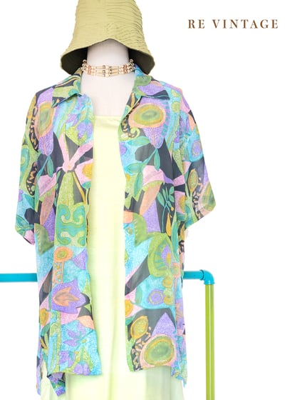 果凍馬卡龍色植物園襯衫5