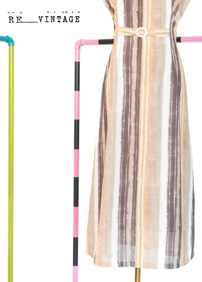 抹茶美拉德線條長洋裝3