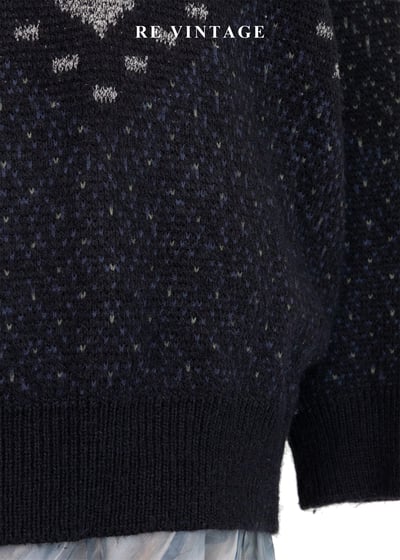 冰晶圖騰灰藍色針織毛衣4