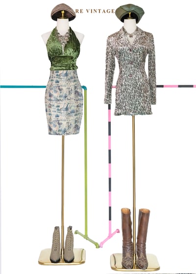 行走的森林部落地毯壁畫高腰短裙（25"）2