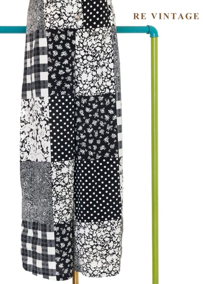 黑白故事拼圖 Patchwork 連身褲4