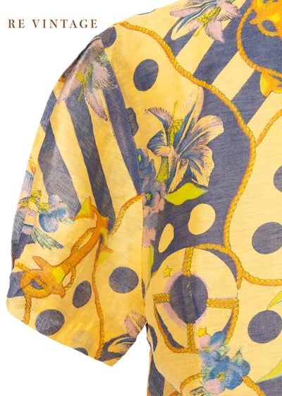 紫花點點麻花繩短袖上衣5