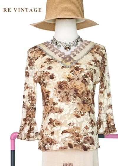 奶油初雪 - 法式蕾絲浪漫上衣1