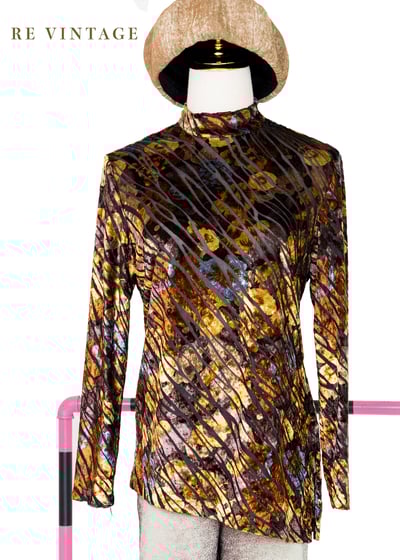 Royal Princess 金黃橘色絨布透膚上衣13