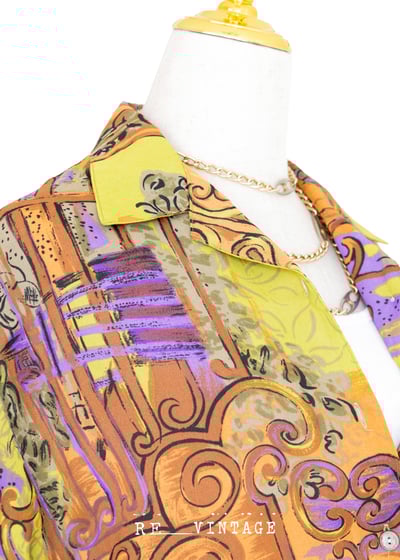 芥末黃圖騰短袖襯衫7