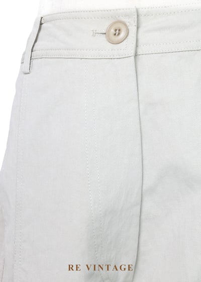 淺米灰挺闊棉麻質地工裝寬褲（24"）5