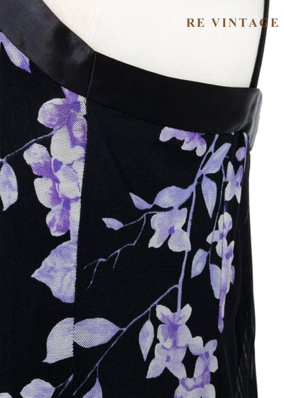 黑夜紫光花火細肩帶洋裝11