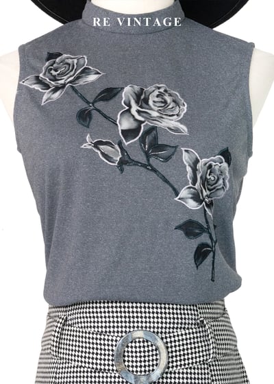 老底片玫瑰花影背心4