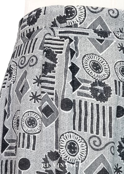 摩登時代爵士圖騰滿版印花高腰寬褲（25"）11