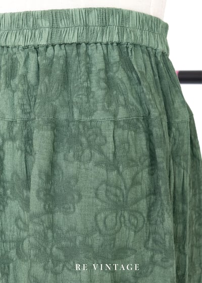 Grass Green 花朵美長裙（23-30"）10