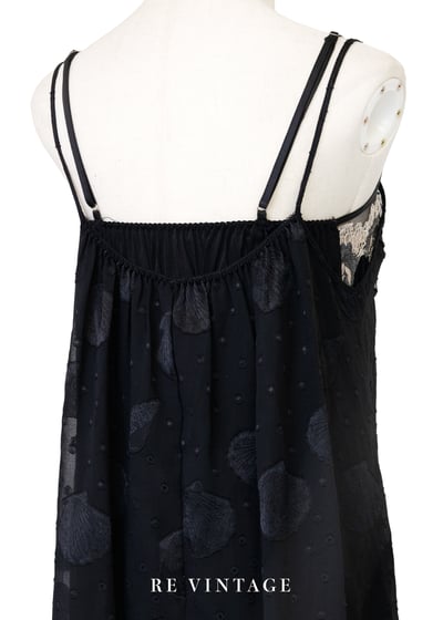 貝殼黑紗珠珠蝴蝶結細肩帶洋裝13