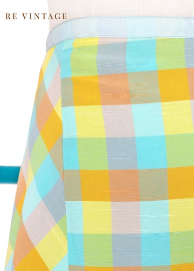 香港製 - 甜蜜方塊糖不規則下擺美裙（26"）5