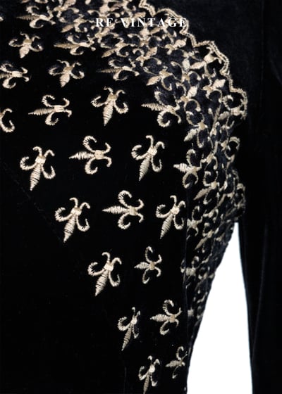 夜祭聖紋黑絨長版上衣5