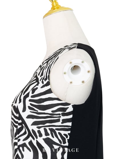 時髦黑白撞印斑馬紋背心7