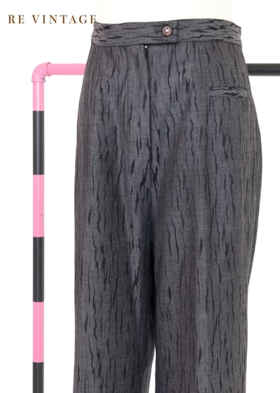 深灰色斑駁小紋高腰直筒褲（29"）3