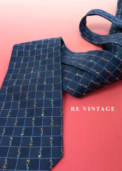 方格裡的春天 - 玫瑰花園領帶1